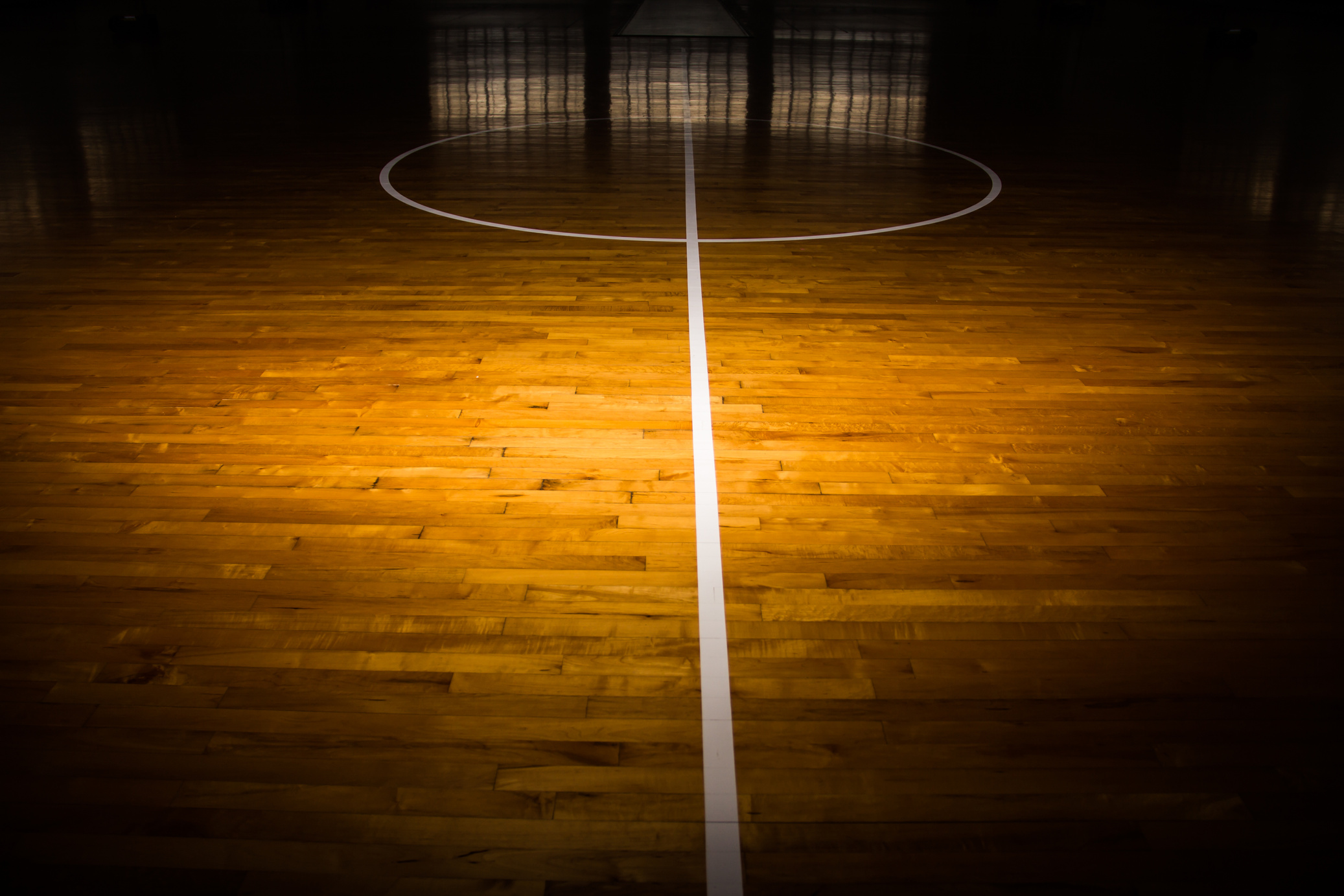 wooden floor basketball court